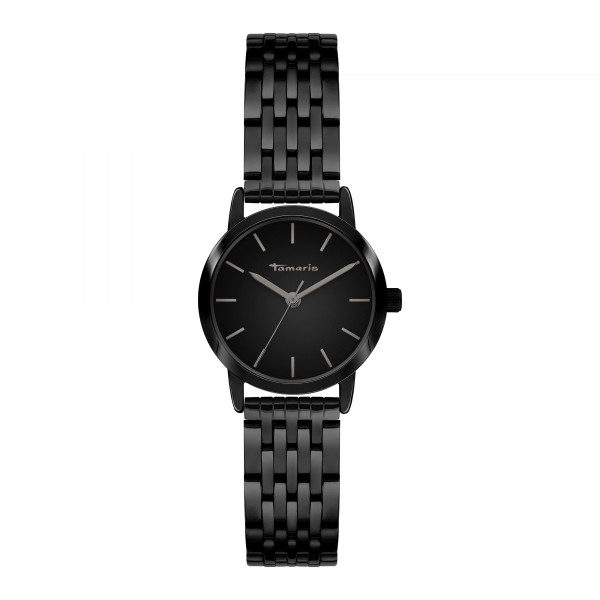 TT-0137-MQ Tamaris Damen Armbanduhr, 28 mm, Metall IP Black