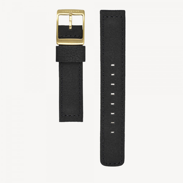 B_LT-0020-LQ LIEBESKIND BERLIN Uhrenband, 20 mm, schwarz Lederarmband