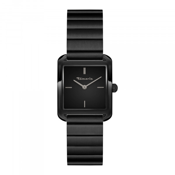 TT-0140-MQ Tamaris Damen Armbanduhr, 25 x 25 mm, Metall IP Black